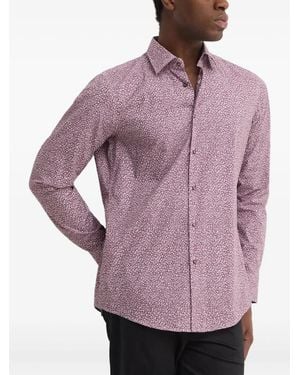 BOSS Abstract-Print Shirt - Purple