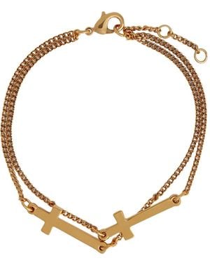 DSquared² Doppeltes Armband Mit Kreuzen - Mettallic