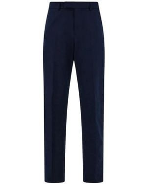 Ferragamo Cotton Blend Chinos - Blue