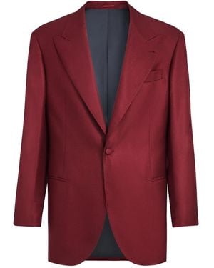 Brunello Cucinelli Peaked-Lapels Blazer - Red