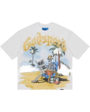 Godspeed Camiseta Skeleton Beach Ii Con Motivo Gráfico - Blanco