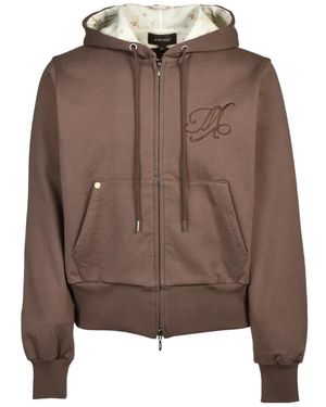 MASU Mb Flower Zip-Up Hoodie - Brown