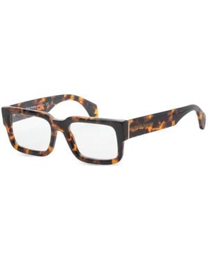Palm Angels Tortoiseshell-Effect Rectangle-Frame Glasses - White