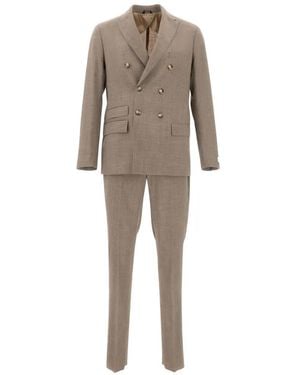 Emanuel Ungaro Double-Breasted Peak-Lapel Suit - Natural
