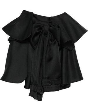 Viktor & Rolf Minifalda Drapeada Con Lazo - Negro