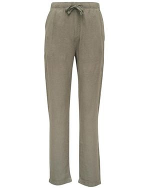 Faherty Pantalon En Lin À Lien De Resserrage - Gris