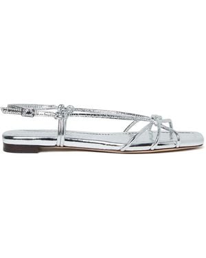 Loeffler Randall Karly Metallic-Effect Sandals - White