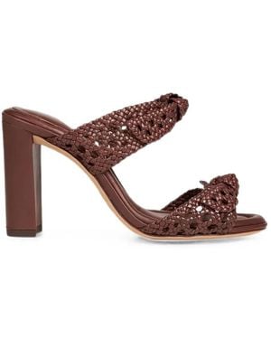 Alexandre Birman Clarita Braided Leather Sandals - Brown