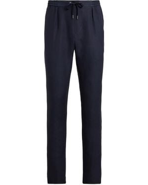 Ralph Lauren Drawstring Pleated Pants - Blue