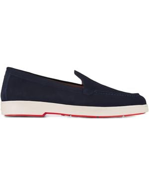 Santoni Yaltamoc Suede Loafers - Blue
