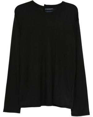 Yohji Yamamoto Long-Sleeve Wool T-Shirt - Black