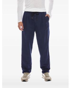 Brunello Cucinelli Drawstring Linen Trousers - Blue