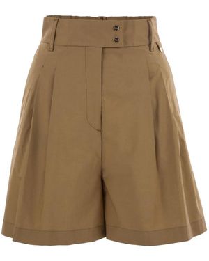 Herno Button Zip-Fastening Shorts - Natural