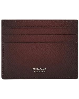 Ferragamo Gancini Credit Card Holder - Purple