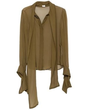 Saint Laurent Long-Sleeves Blouse - Green
