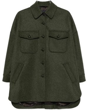Schneiders Button-Fastening Single Breasted Coat - Green
