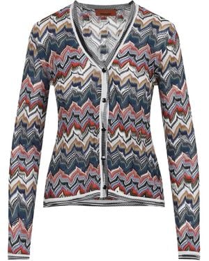 Missoni Zigzag-Knit Cardigan - Blue