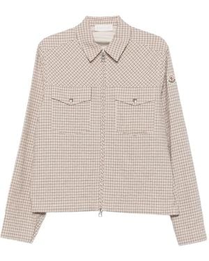 Moncler Camicia A Quadri - Neutro