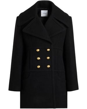 Patou Double-Breasted Wool Blend Coat - Black