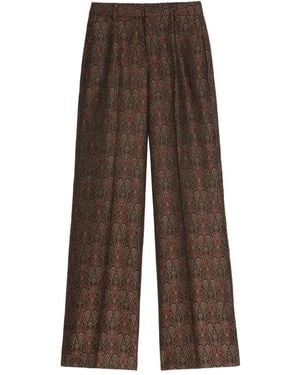 Zadig & Voltaire Panol Paisley-Pattern Pants - Brown