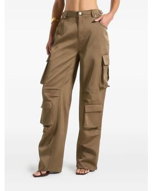 Manière De Voir Emilie ハイウエスト サテンカーゴパンツ - ナチュラル