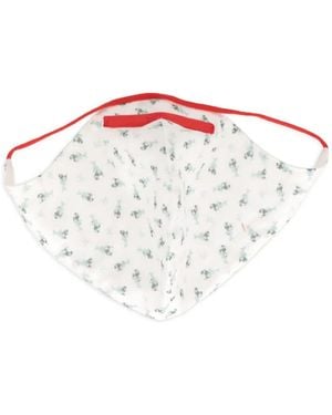 Isaia Patterned Face Mask - White