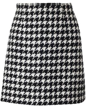 Carolina Herrera Minijupe À Motif Pied-De-Poule - Noir