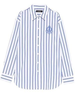 Ralph Lauren Striped Embroidered Shirt - Blue
