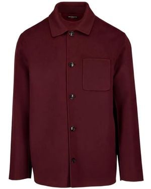 Kiton Button-Up Shirt Jacket - Purple