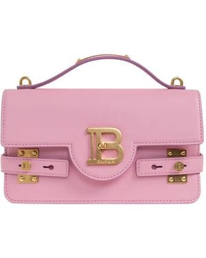Balmain 24 B-Buzz Logo-Detail Hardware Cross Body Bag - Pink
