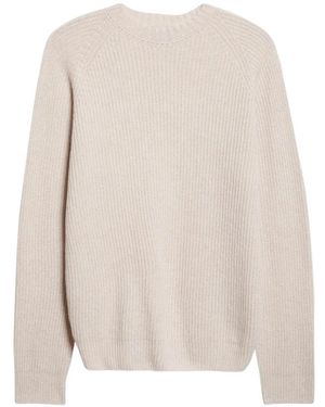 John Smedley Gerippter Oxnard Pullover - Weiß