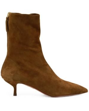 Aquazzura Pointed-Toe Boots - Marron