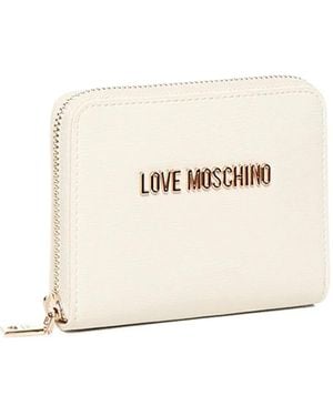 Love Moschino Logo zip-around wallet - Natur