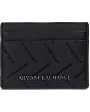 ARMANI EXCHANGE Logo-Debossed Wallet - Black