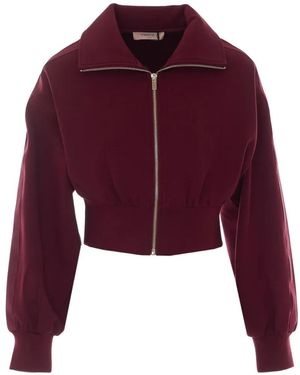 Twinset Zip-Fastening Sweatshirt - Purple