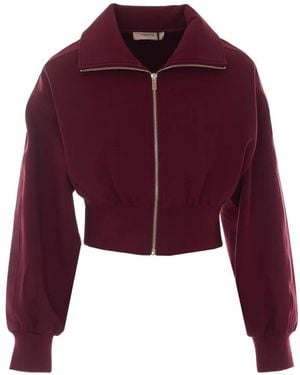 Twinset Zip-Fastening Sweatshirt - Purple
