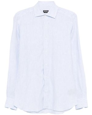 ZEGNA ストライプ シャツ - ホワイト