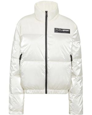 Philipp Plein Logo-Appliqué Puffer Jacket - White
