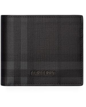 Burberry City Check Bifold Wallet - Black