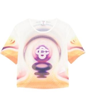 CASABLANCA Graphic Print T-Shirt - Pink