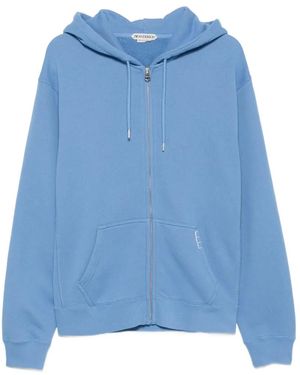 JW Anderson Hoodie Zippé À Logo Brodé - Bleu