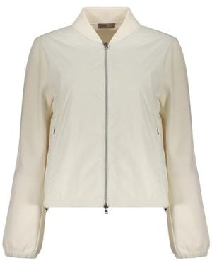 Herno Cropped Zip-Up Jacket - White