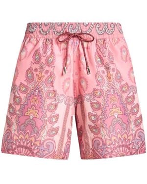 Etro メダリオンプリント トランクス水着 - ピンク