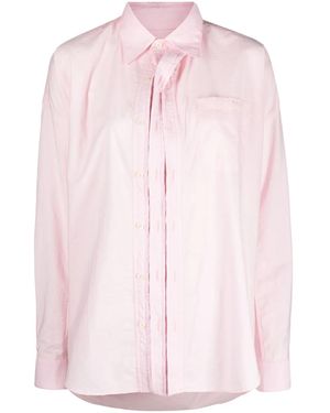 Y. Project Asymmetric Cotton-Blend Shirt - Pink