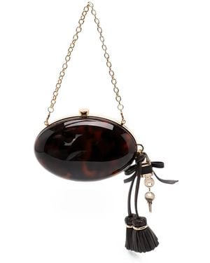 Self-Portrait Clutch Con Effetto Tartarugato - Nero