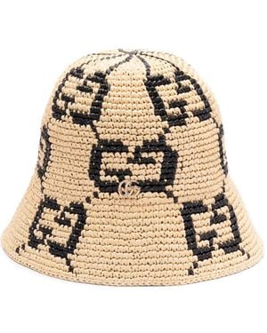 Gucci Vissershoed Met Logo - Naturel