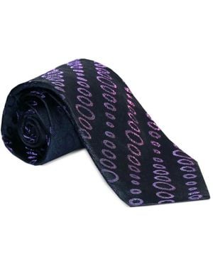 Zilli Pattern Silk Tie - Blue