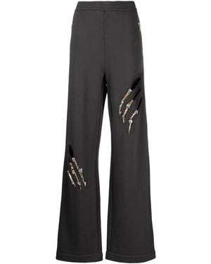 Area Pantalones De Chándal Claw Con Abertura - Negro