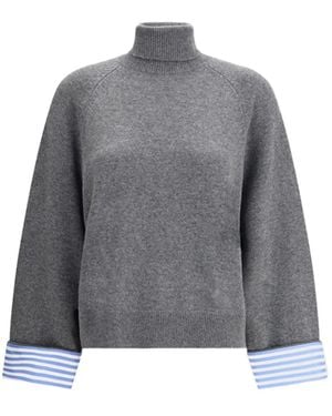 Brunello Cucinelli Coltrui Met Gestreepte Cuffs - Grijs