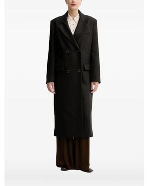 Sessun Abrigo Nara Con Doble Botonadura - Negro